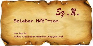 Szieber Márton névjegykártya